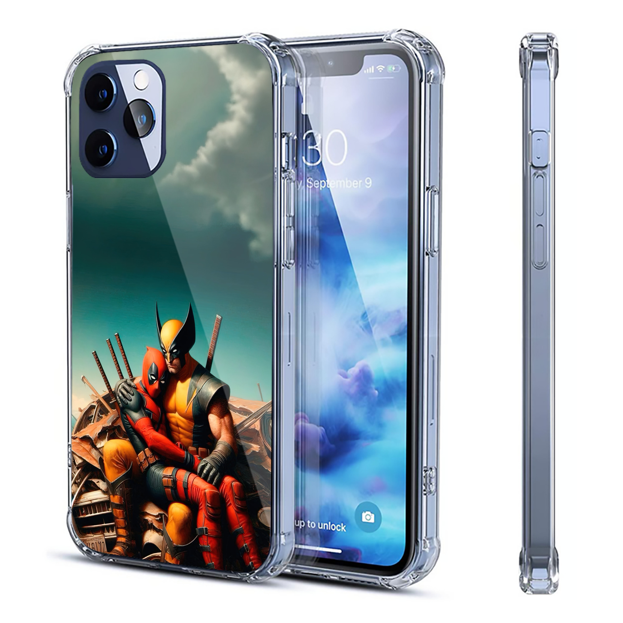 （画像用） Deadpool デッドプール 【iPhone 12シリーズ対応】透明スマホケース（クリアソフトケース）